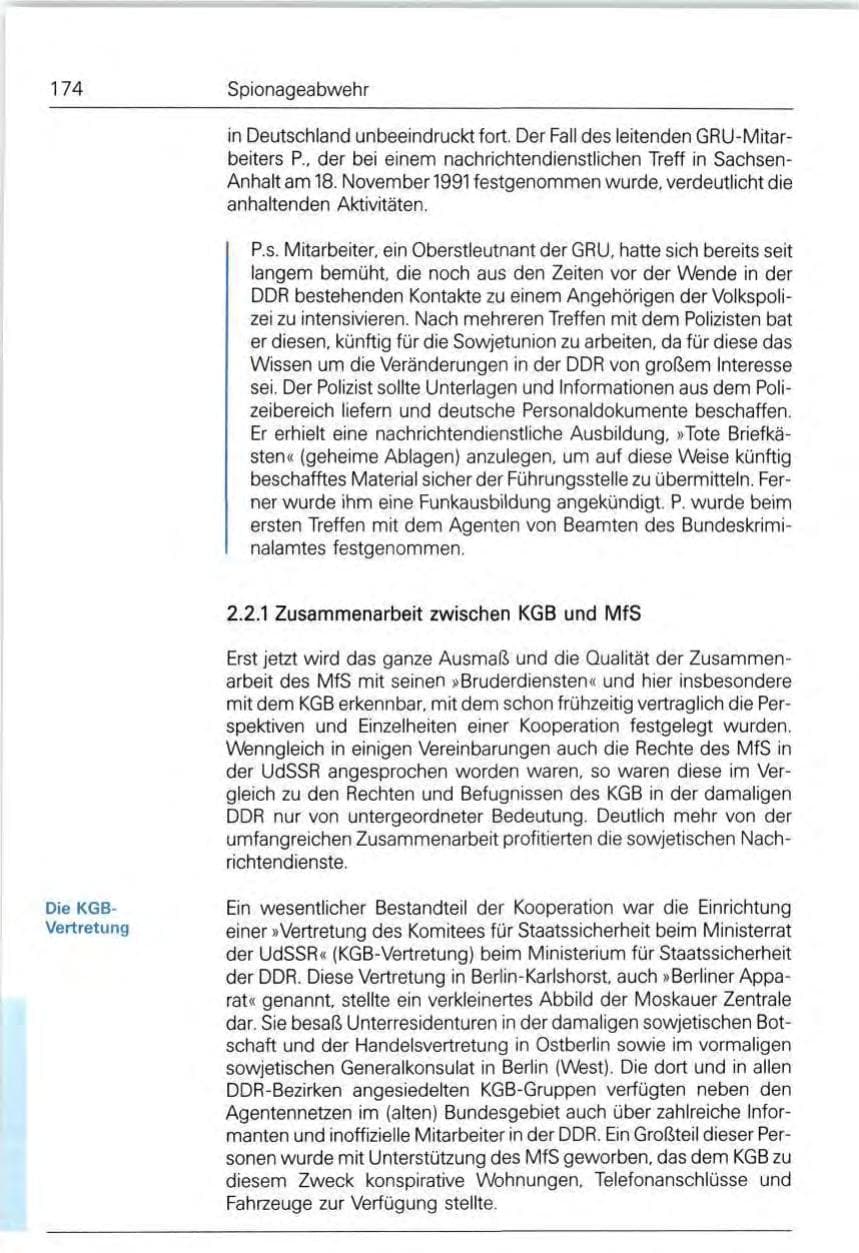 Seite 174 des Verfassungsschutzbericht 1991 Bund