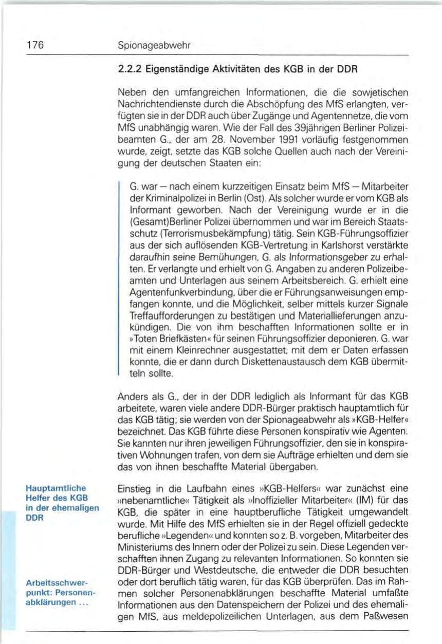 Seite 176 des Verfassungsschutzbericht 1991 Bund