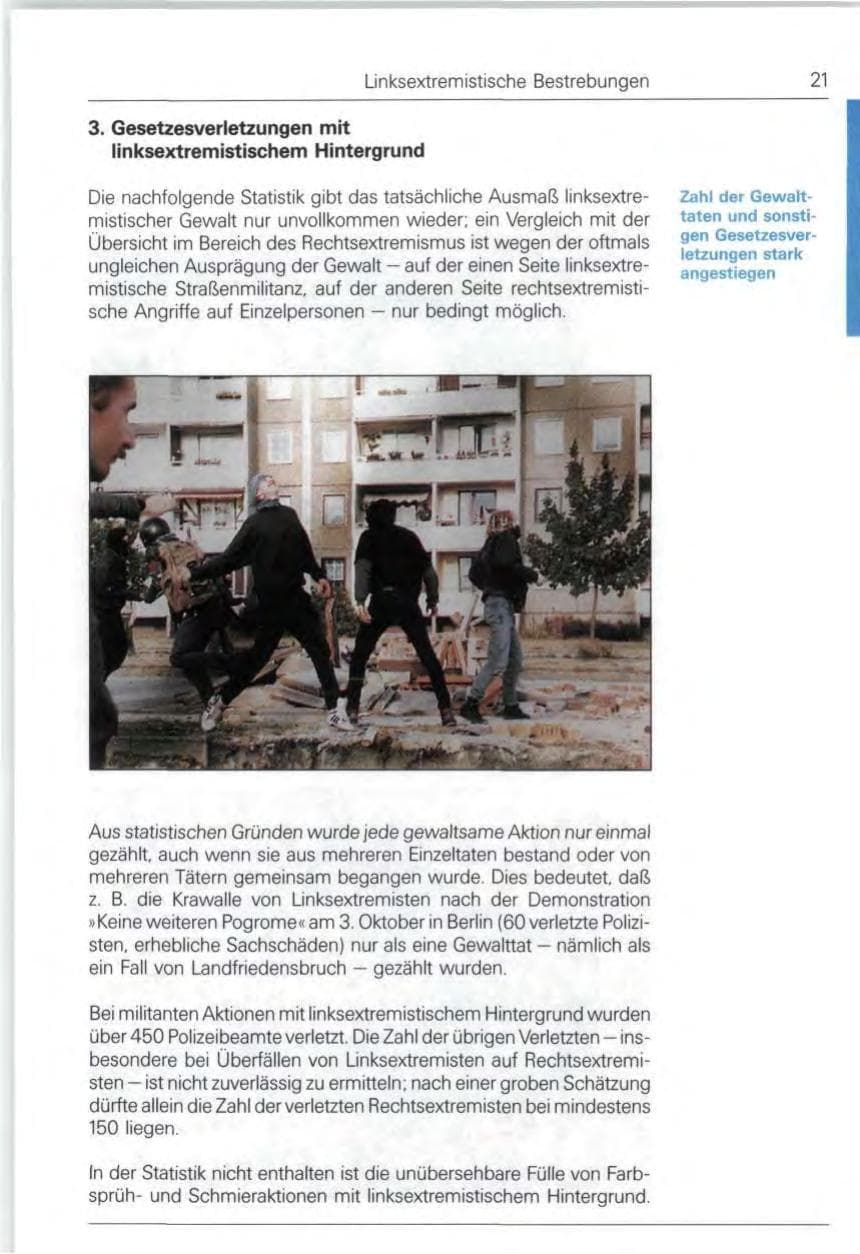 Seite 21 des Verfassungsschutzbericht 1991 Bund
