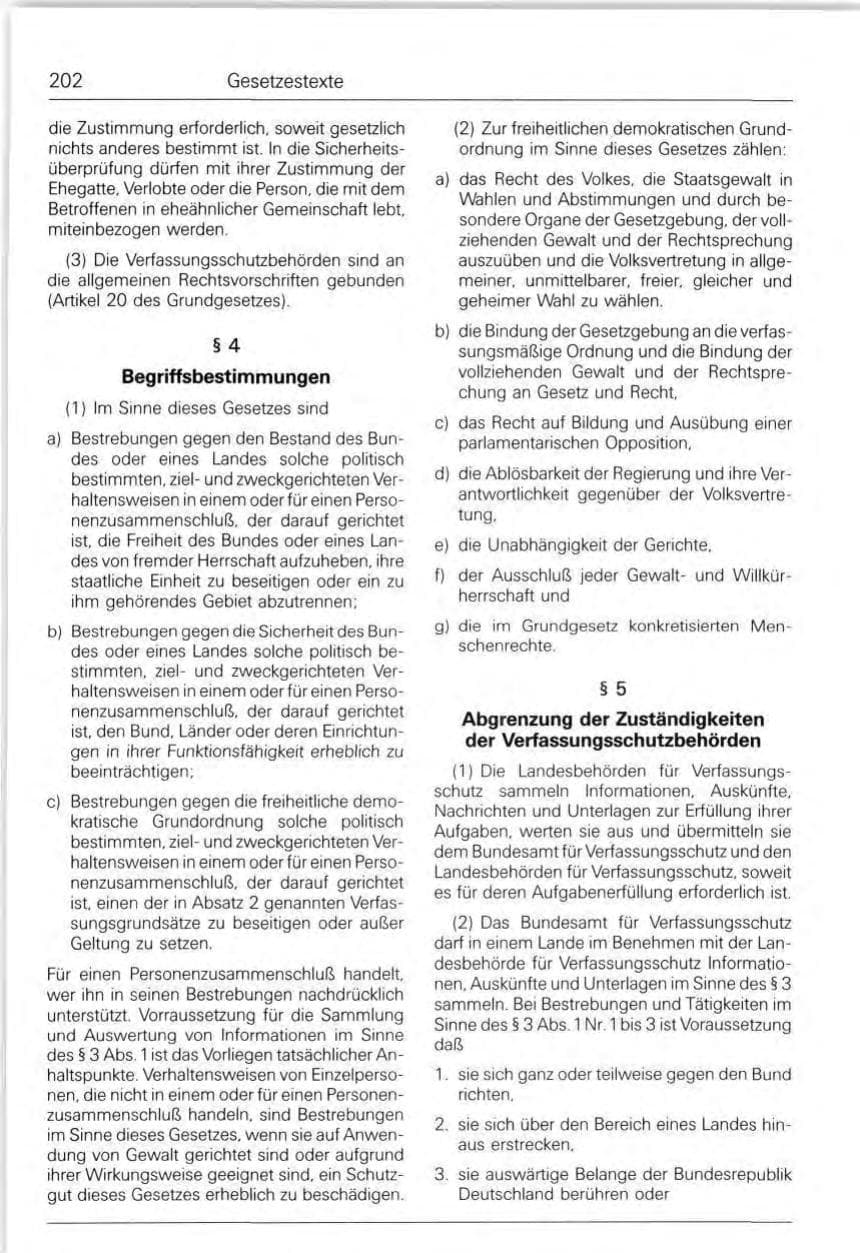 Seite 202 des Verfassungsschutzbericht 1991 Bund