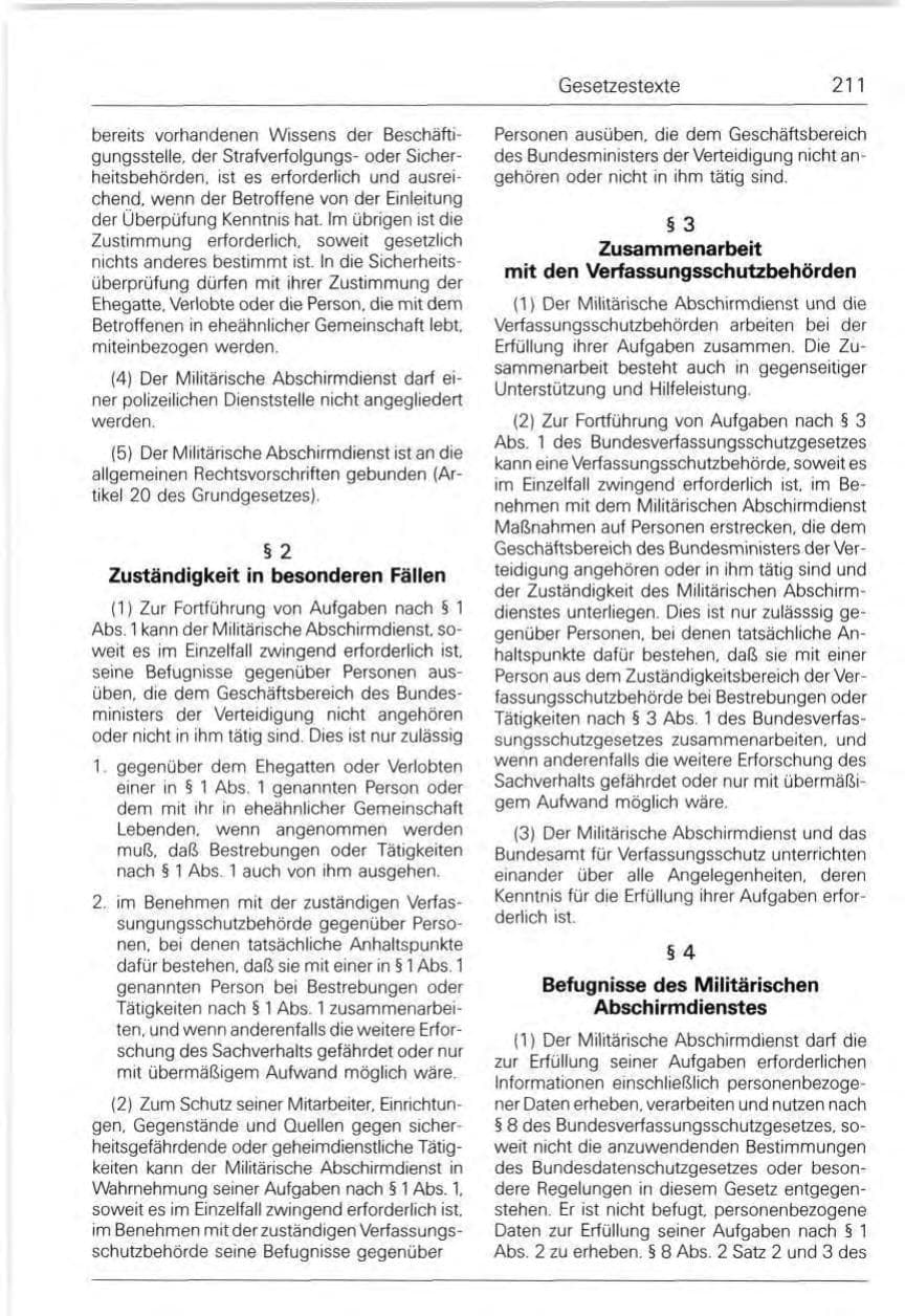 Seite 211 des Verfassungsschutzbericht 1991 Bund