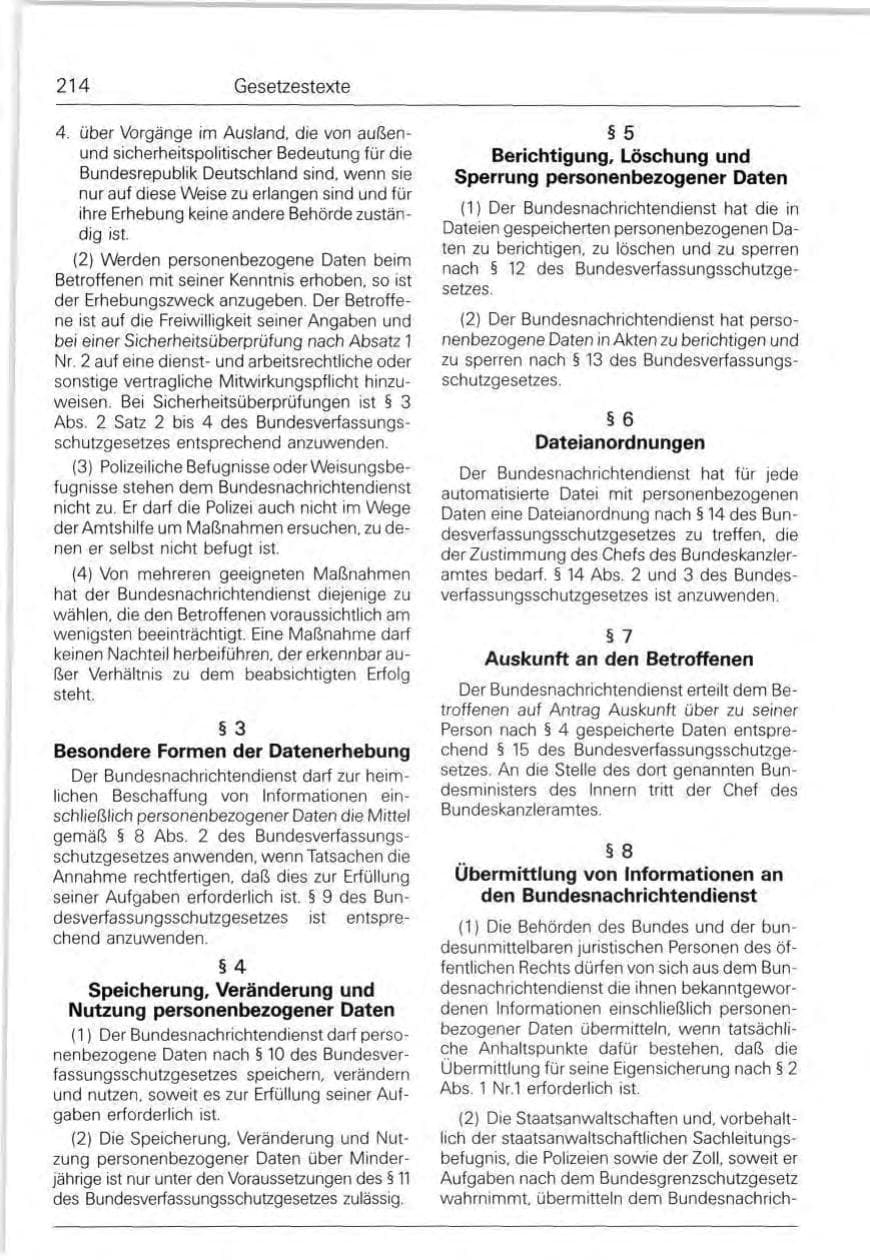Seite 214 des Verfassungsschutzbericht 1991 Bund