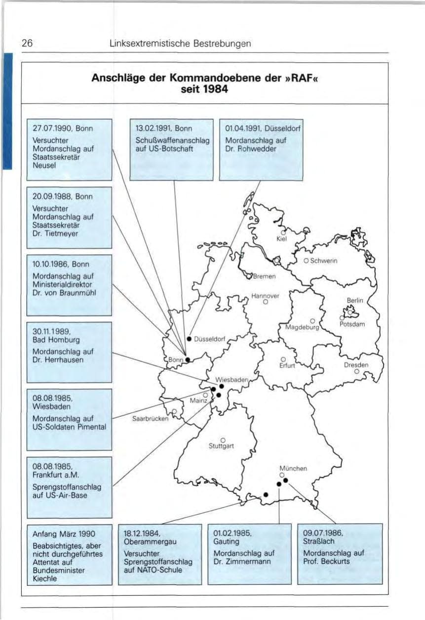Seite 26 des Verfassungsschutzbericht 1991 Bund