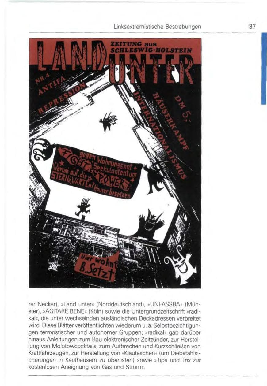 Seite 37 des Verfassungsschutzbericht 1991 Bund