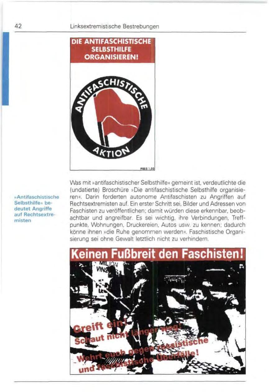 Seite 42 des Verfassungsschutzbericht 1991 Bund