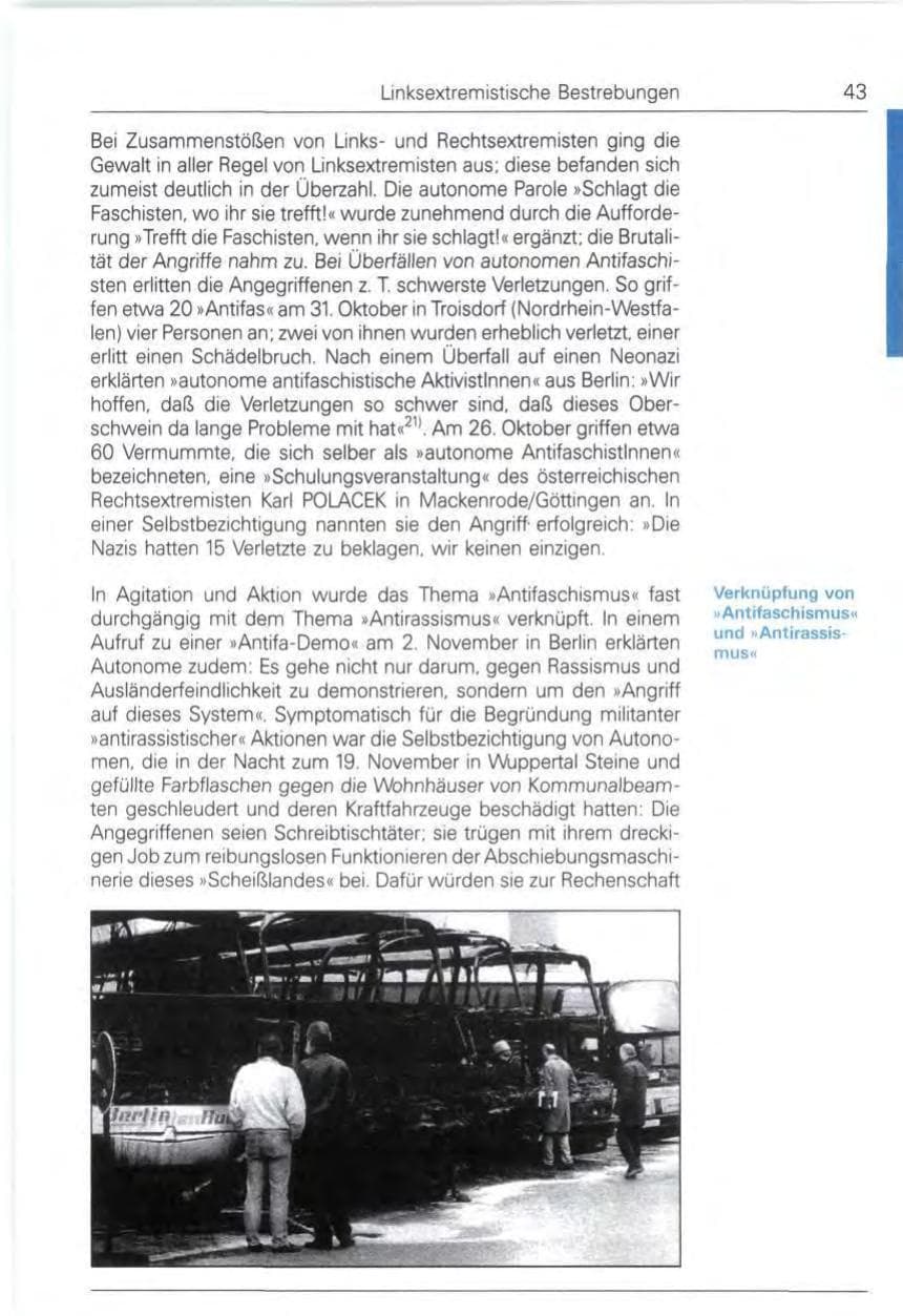 Seite 43 des Verfassungsschutzbericht 1991 Bund