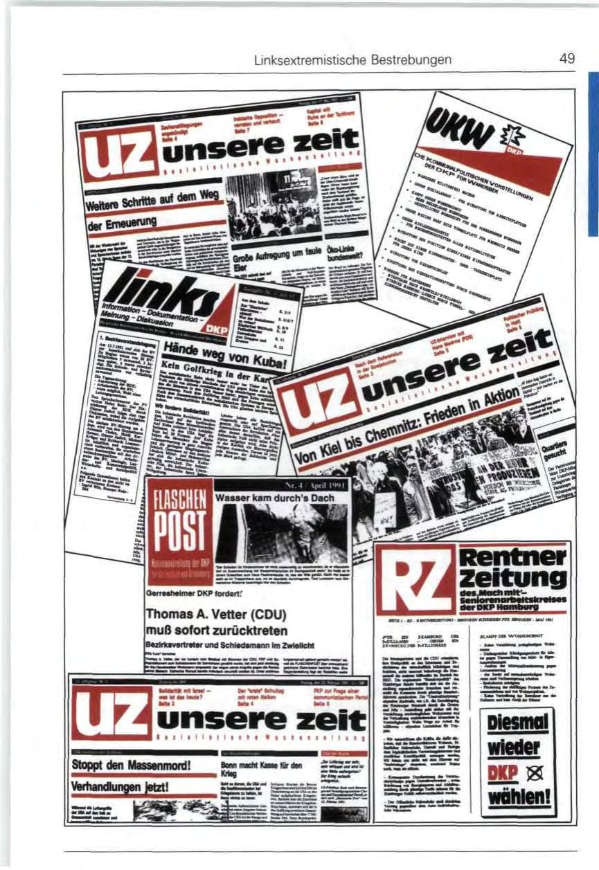 Seite 49 des Verfassungsschutzbericht 1991 Bund