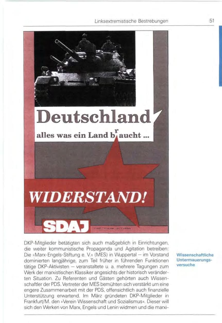 Seite 51 des Verfassungsschutzbericht 1991 Bund