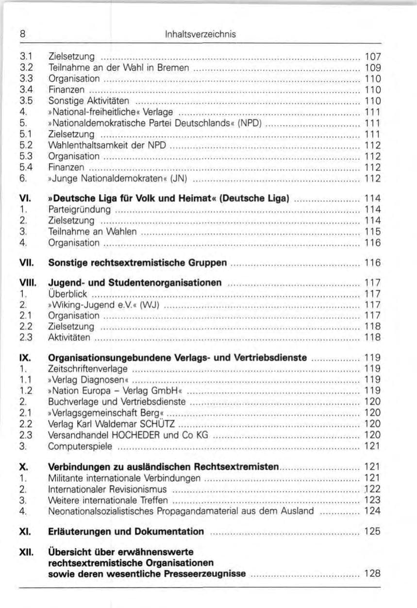 Seite 8 des Verfassungsschutzbericht 1991 Bund