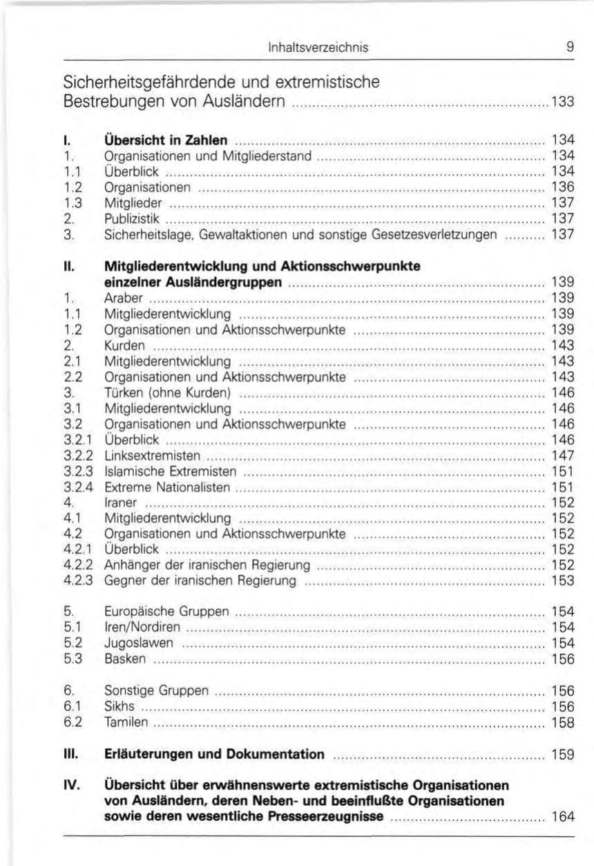 Seite 9 des Verfassungsschutzbericht 1991 Bund