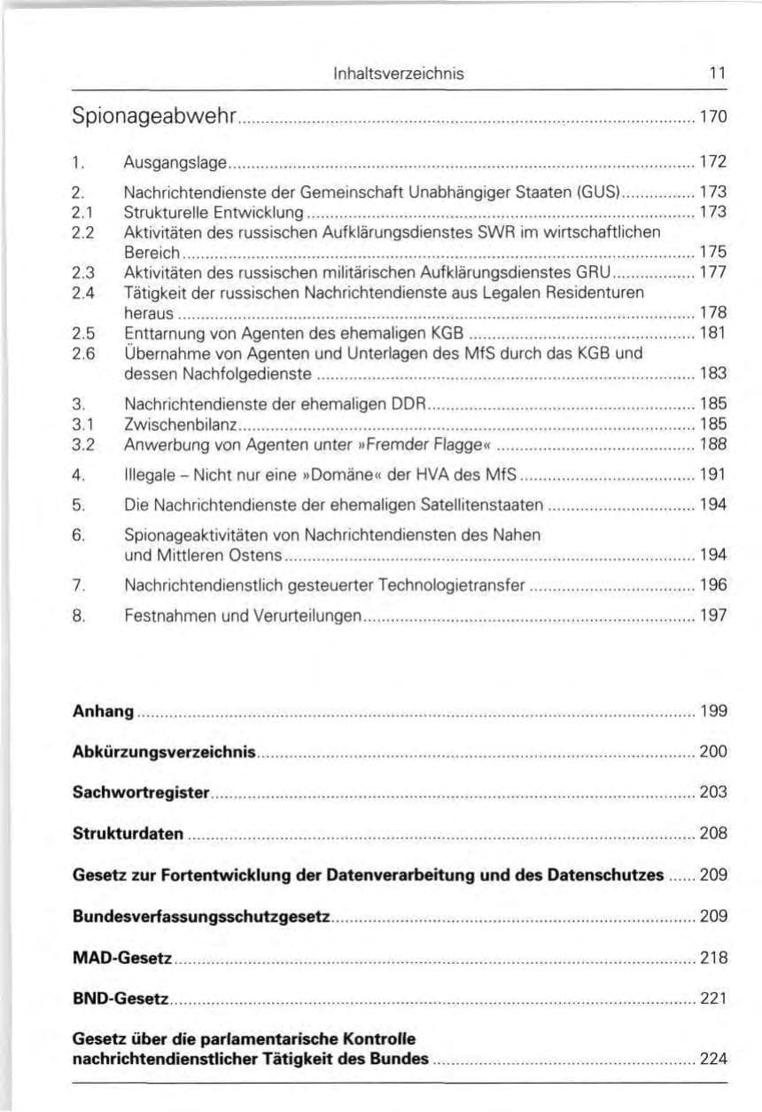Seite 11 des Verfassungsschutzbericht 1992 Bund