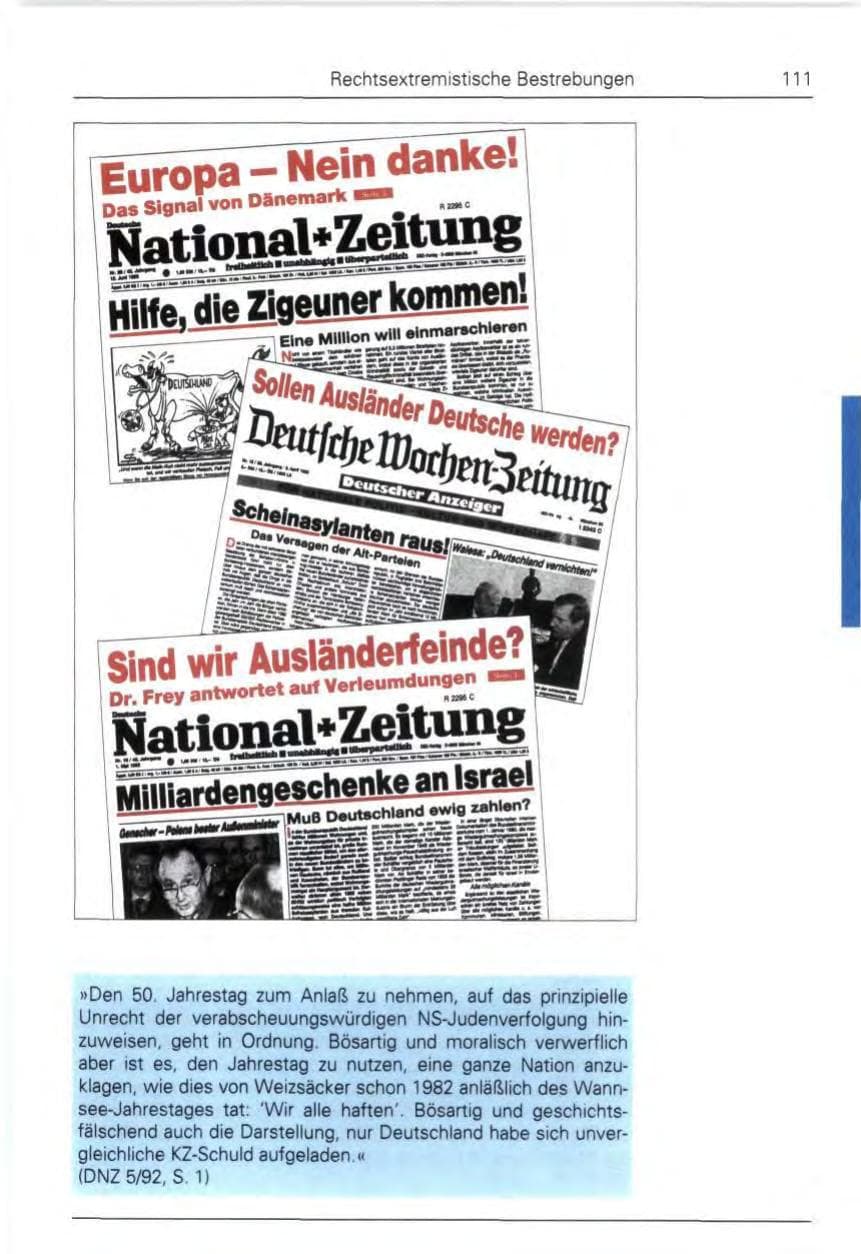 Seite 111 des Verfassungsschutzbericht 1992 Bund