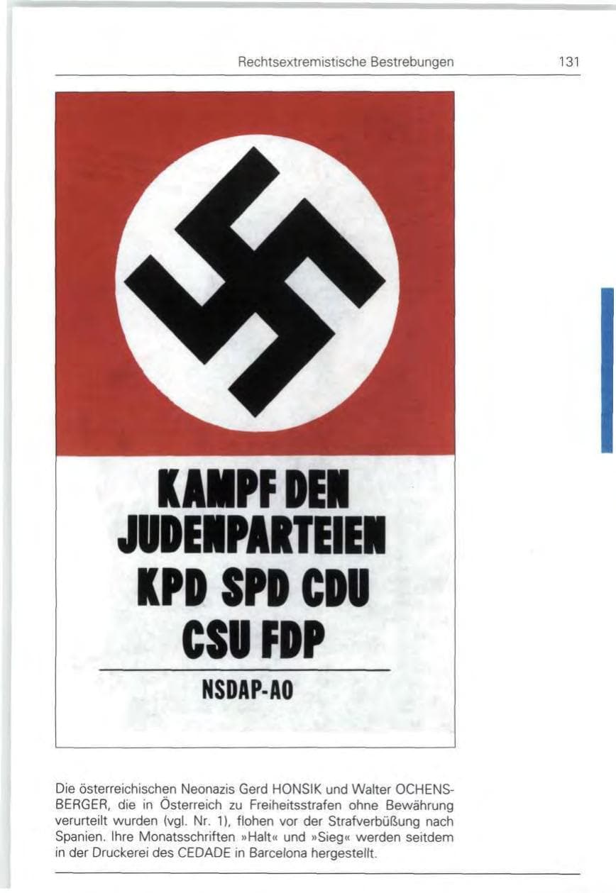 Seite 131 des Verfassungsschutzbericht 1992 Bund