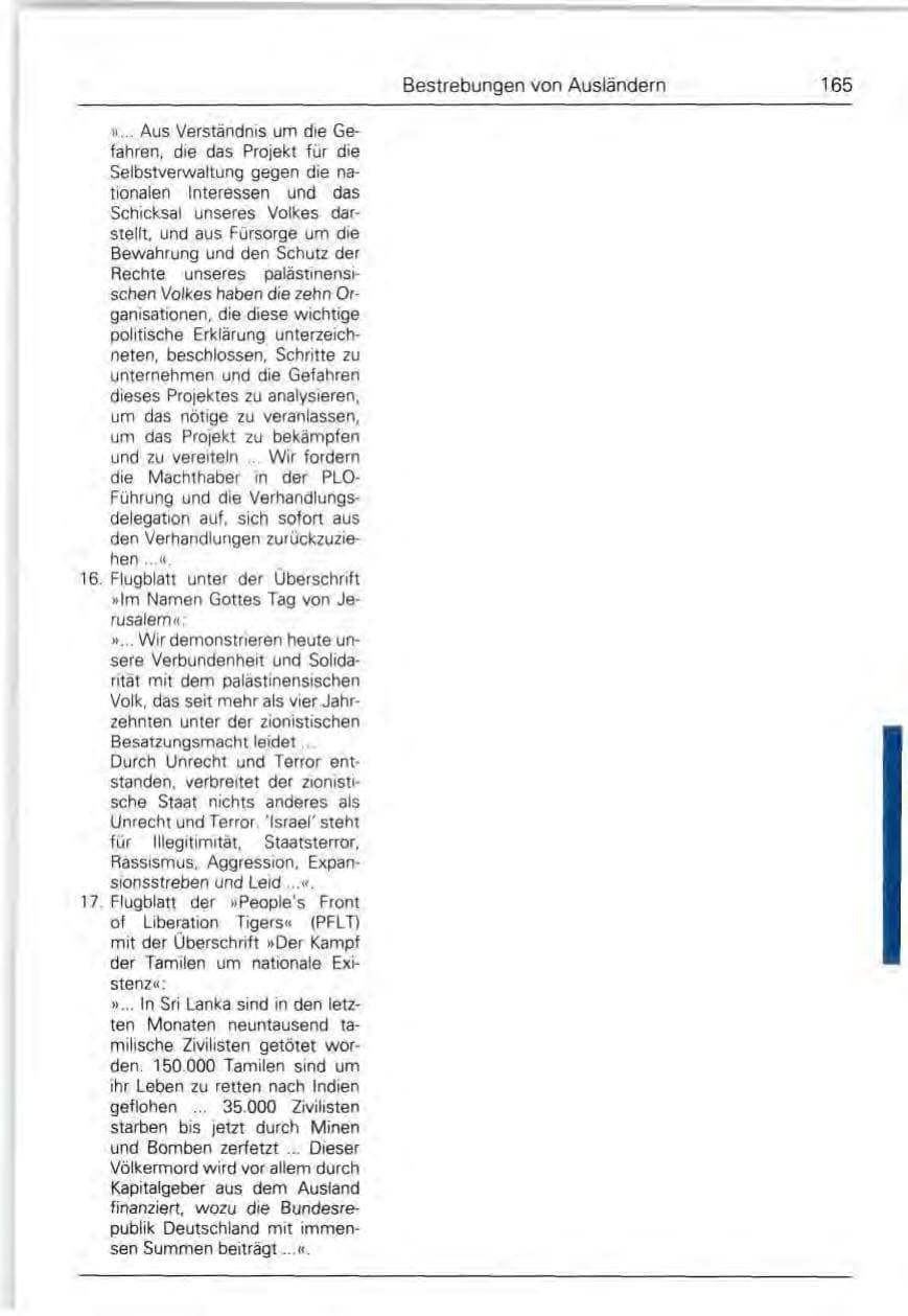 Seite 165 des Verfassungsschutzbericht 1992 Bund