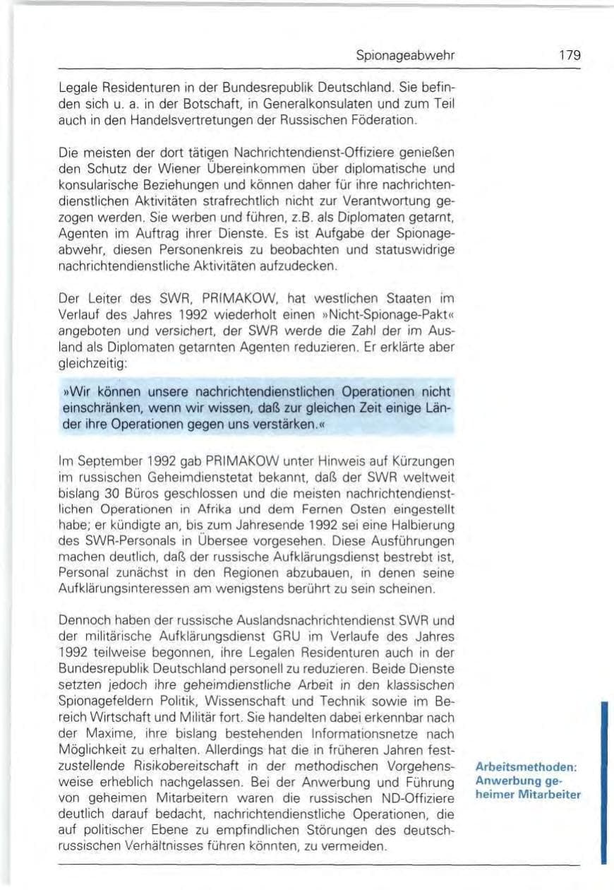 Seite 179 des Verfassungsschutzbericht 1992 Bund