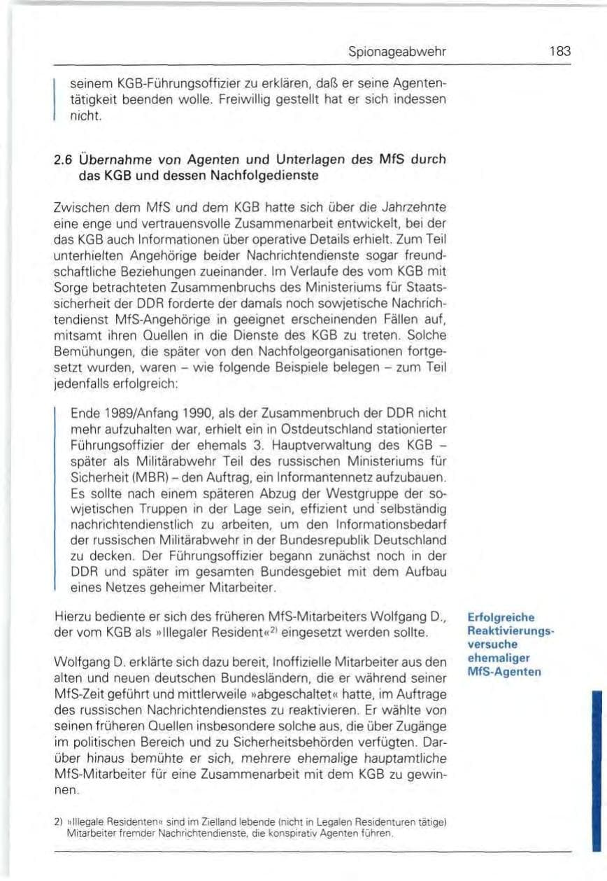 Seite 183 des Verfassungsschutzbericht 1992 Bund