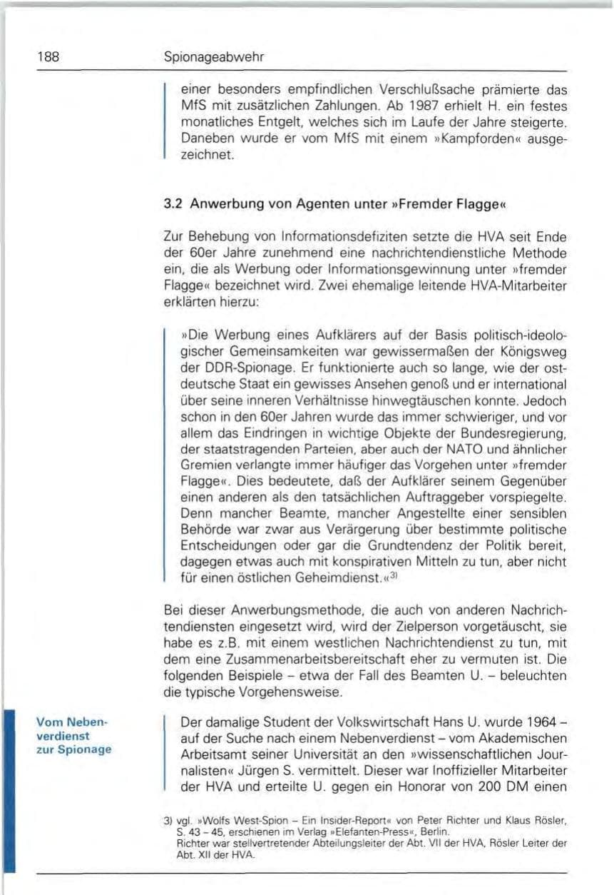 Seite 188 des Verfassungsschutzbericht 1992 Bund