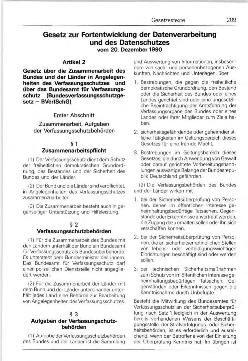 Seite 209 des Verfassungsschutzbericht 1992 Bund