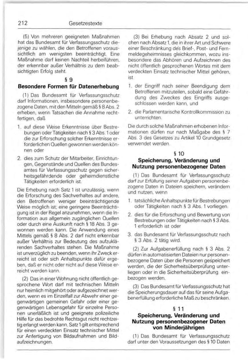 Seite 212 des Verfassungsschutzbericht 1992 Bund