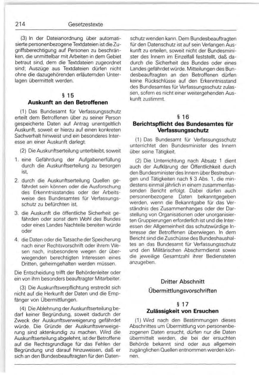 Seite 214 des Verfassungsschutzbericht 1992 Bund