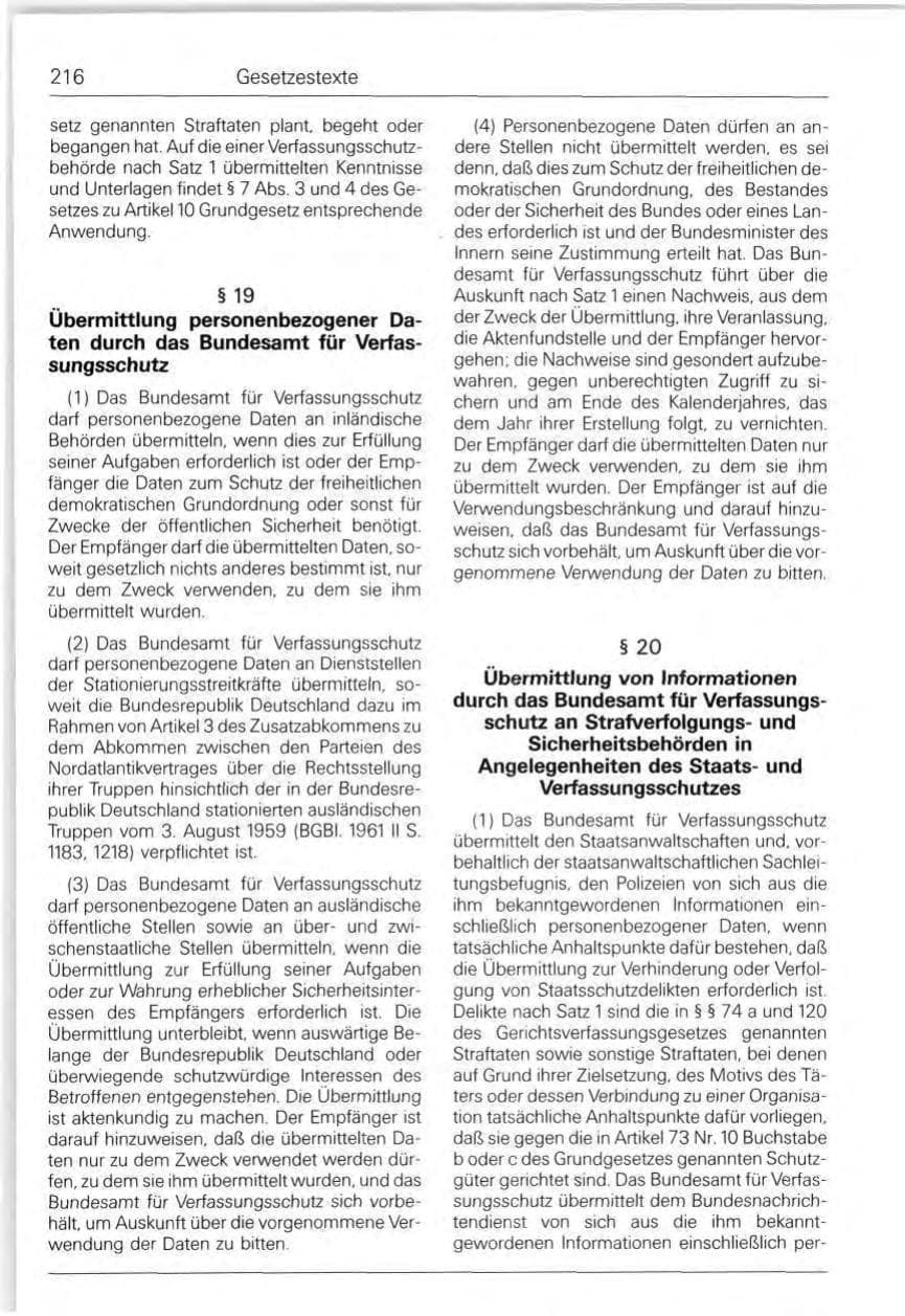 Seite 216 des Verfassungsschutzbericht 1992 Bund