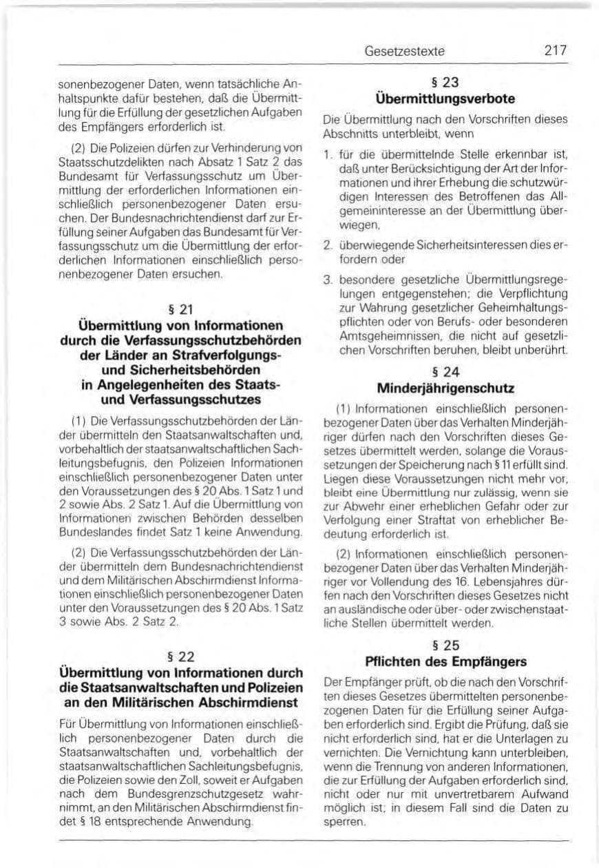 Seite 217 des Verfassungsschutzbericht 1992 Bund