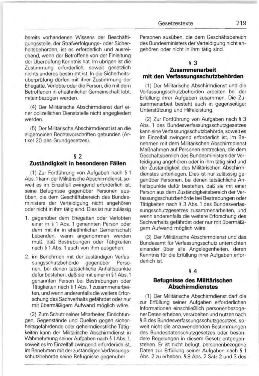 Seite 219 des Verfassungsschutzbericht 1992 Bund