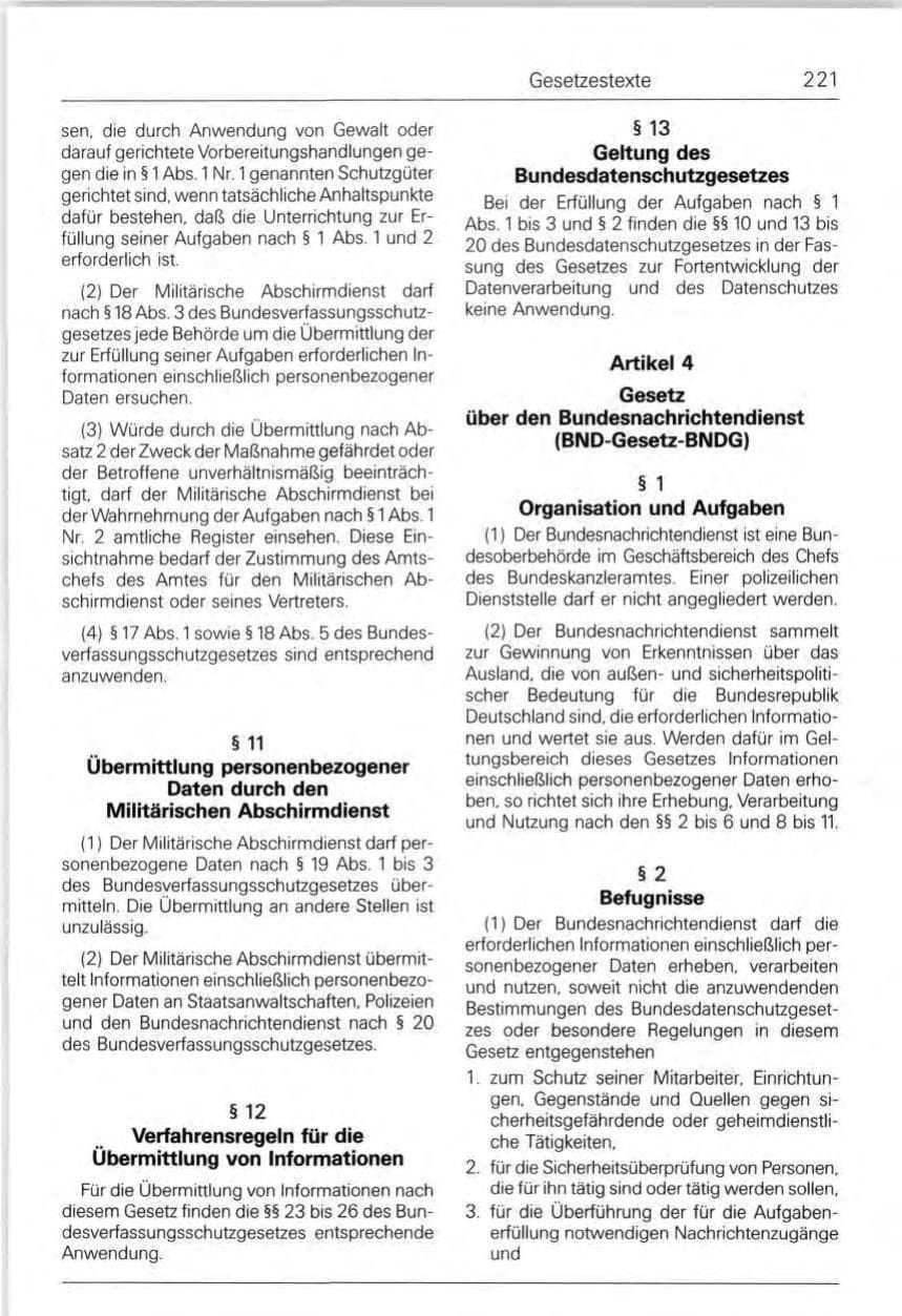 Seite 221 des Verfassungsschutzbericht 1992 Bund