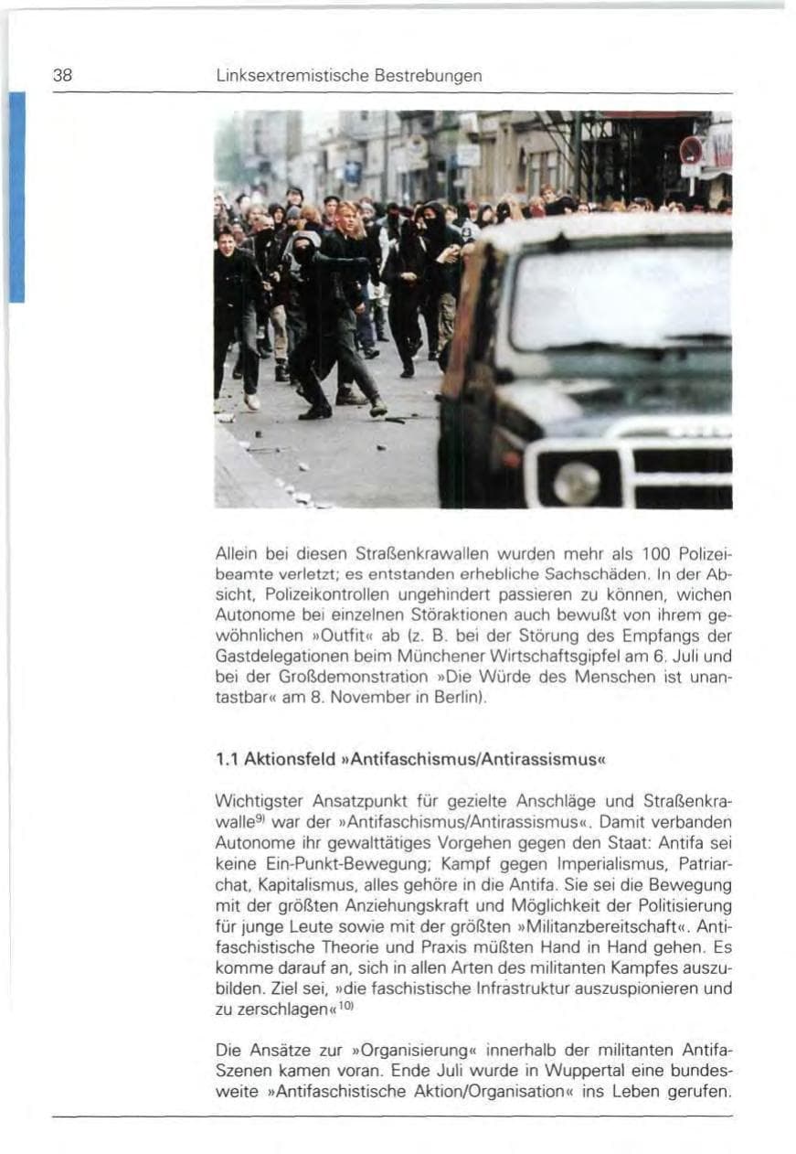 Seite 38 des Verfassungsschutzbericht 1992 Bund