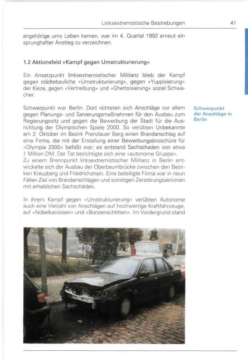 Seite 41 des Verfassungsschutzbericht 1992 Bund