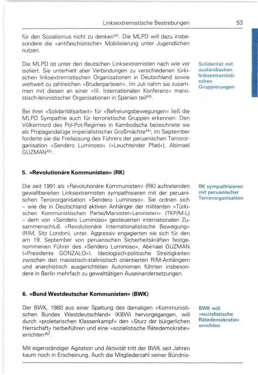 Seite 53 des Verfassungsschutzbericht 1992 Bund