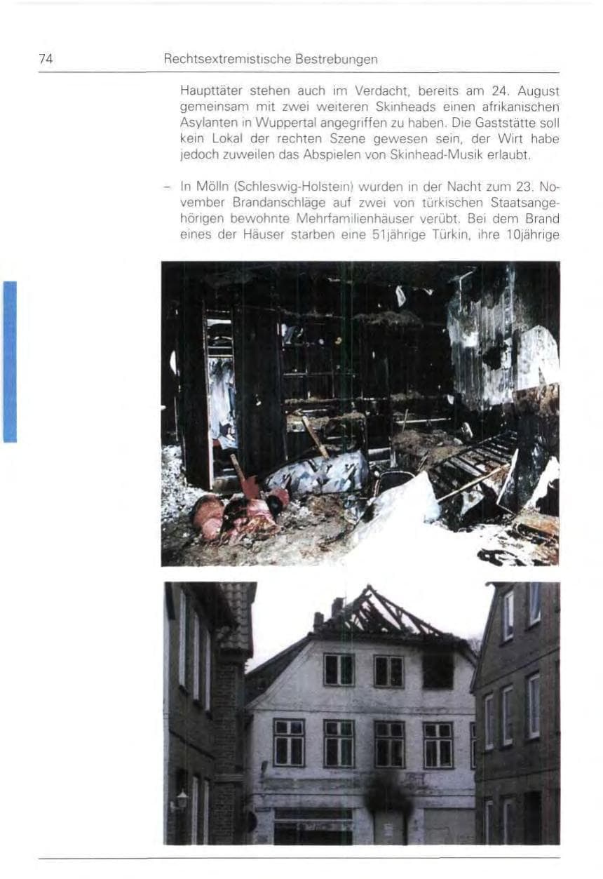 Seite 74 des Verfassungsschutzbericht 1992 Bund