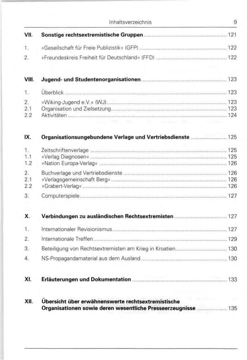 Seite 9 des Verfassungsschutzbericht 1992 Bund