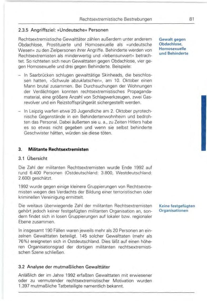 Seite 81 des Verfassungsschutzbericht 1992 Bund