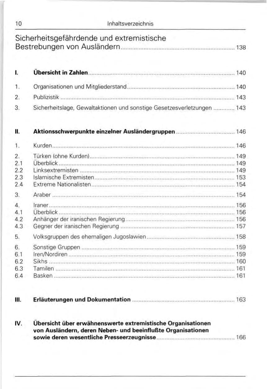 Seite 10 des Verfassungsschutzbericht 1992 Bund