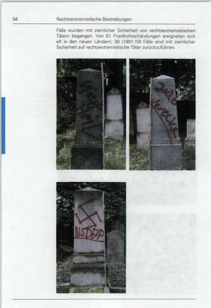Seite 94 des Verfassungsschutzbericht 1992 Bund