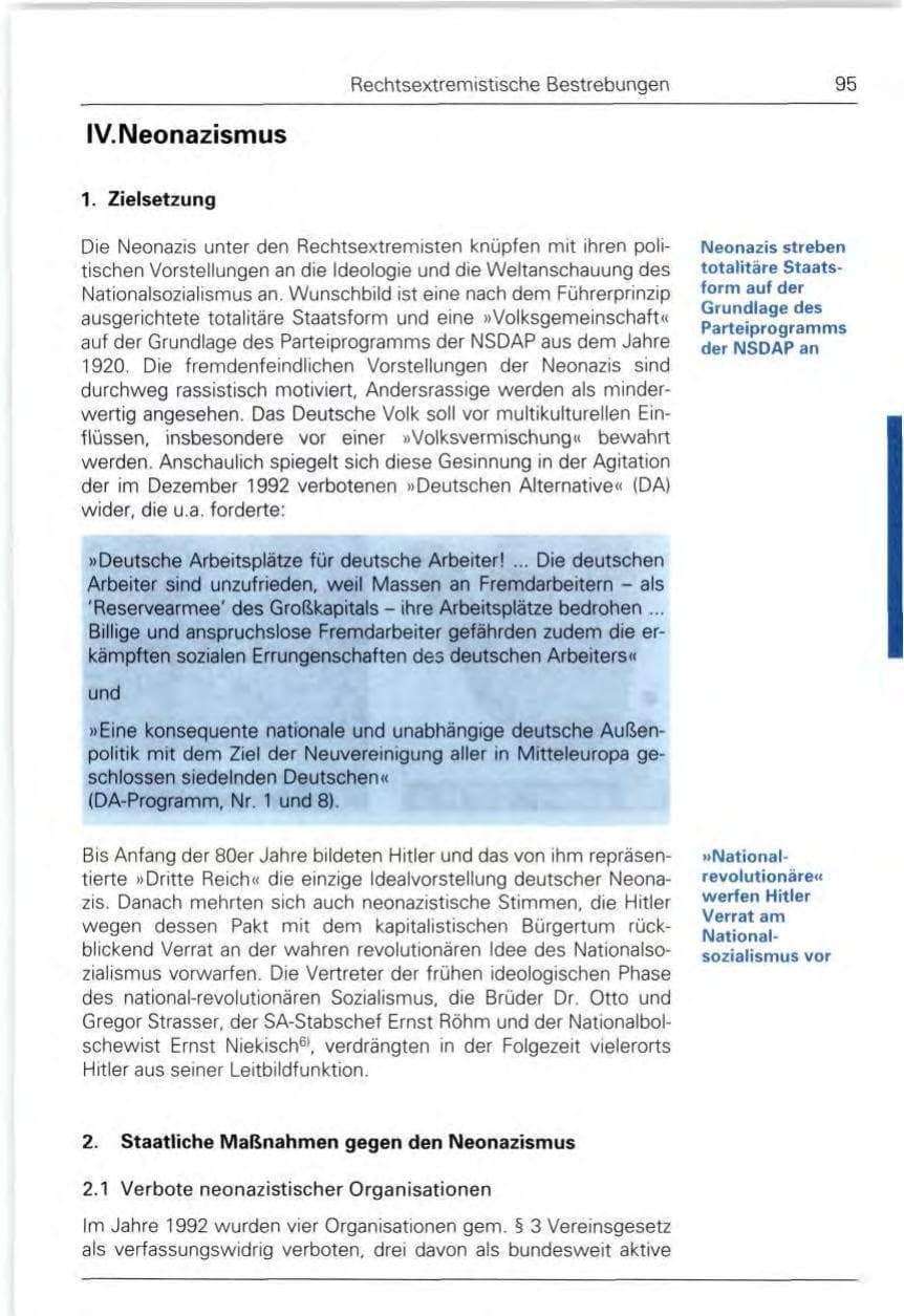 Seite 95 des Verfassungsschutzbericht 1992 Bund