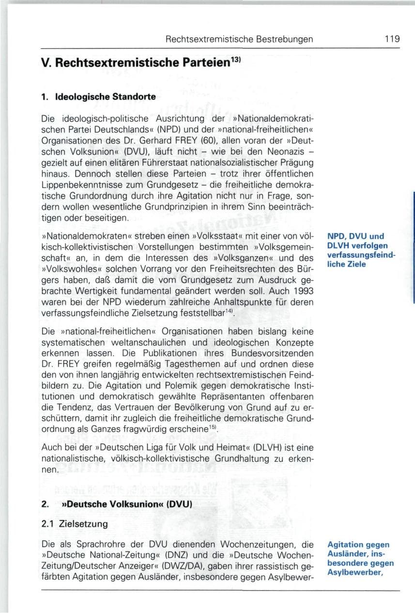 Seite 119 des Verfassungsschutzbericht 1993 Bund
