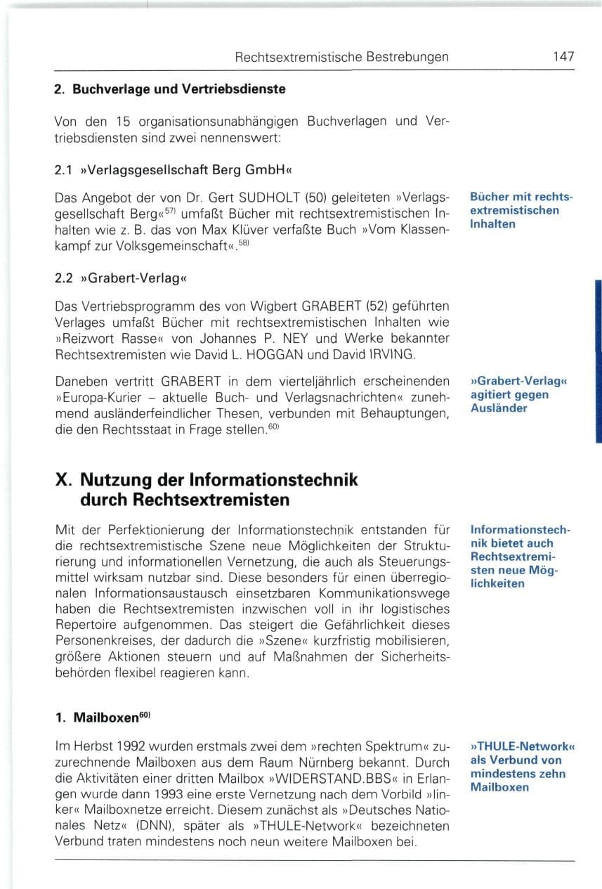 Seite 147 des Verfassungsschutzbericht 1993 Bund