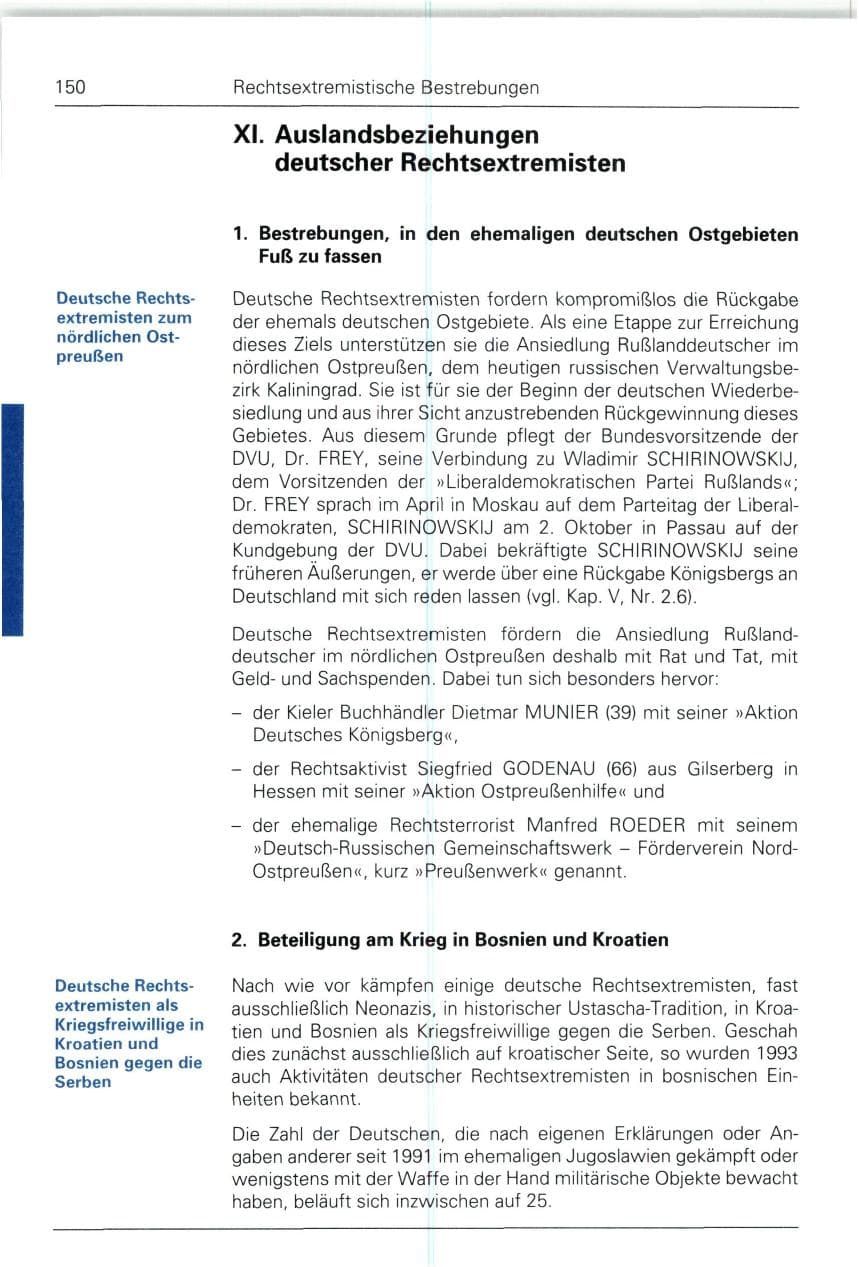 Seite 150 des Verfassungsschutzbericht 1993 Bund