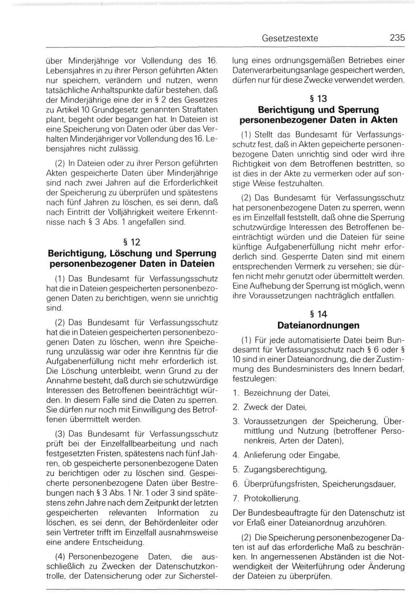 Seite 235 des Verfassungsschutzbericht 1993 Bund
