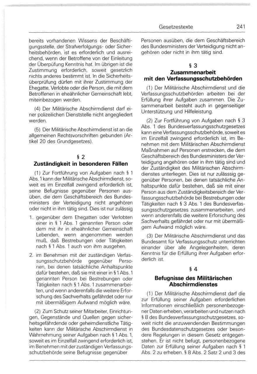 Seite 241 des Verfassungsschutzbericht 1993 Bund