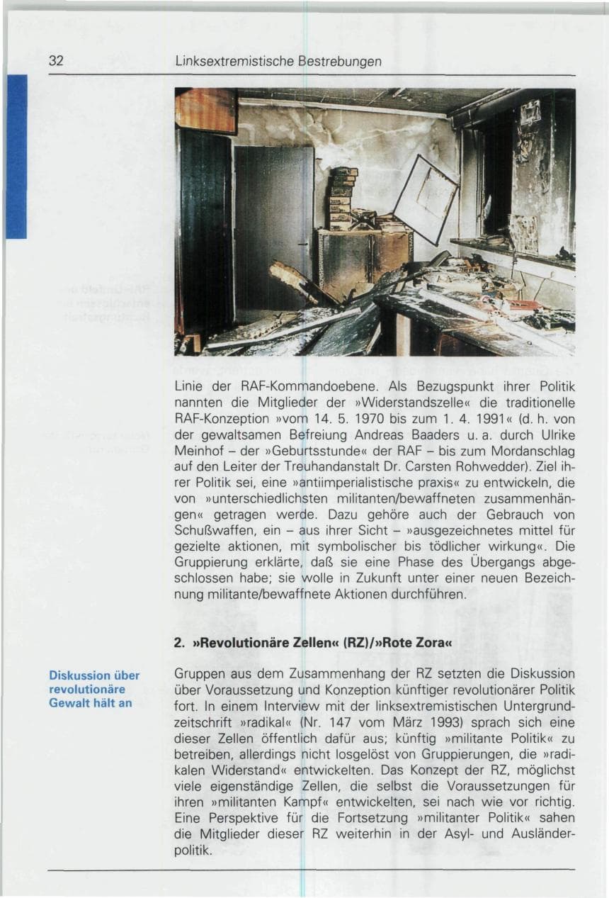 Seite 32 des Verfassungsschutzbericht 1993 Bund