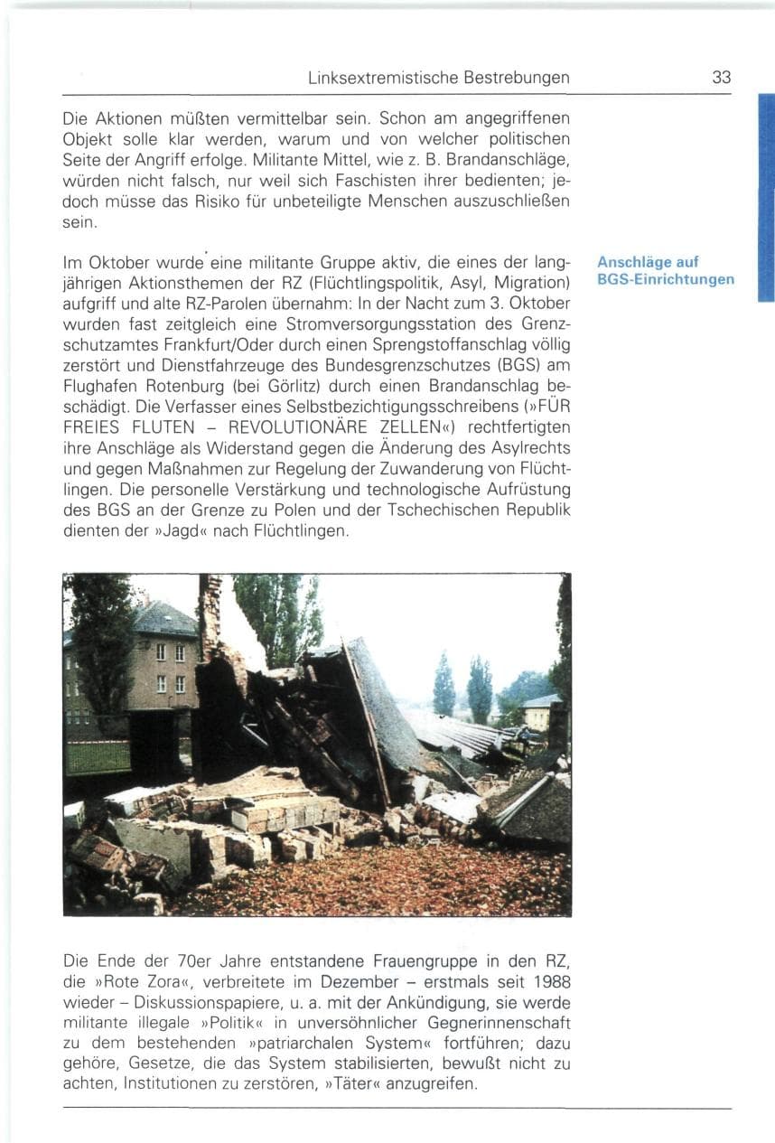 Seite 33 des Verfassungsschutzbericht 1993 Bund