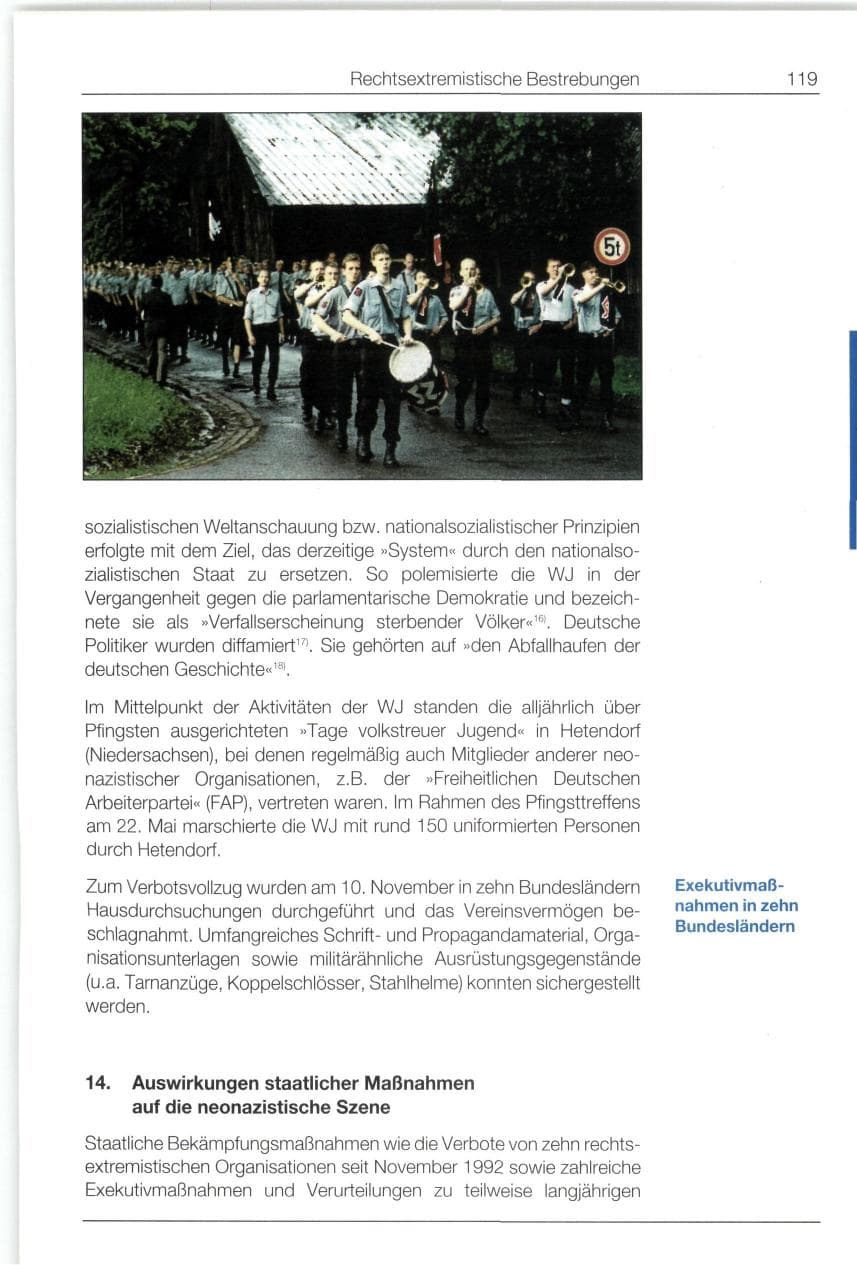 Seite 119 des Verfassungsschutzbericht 1994 Bund