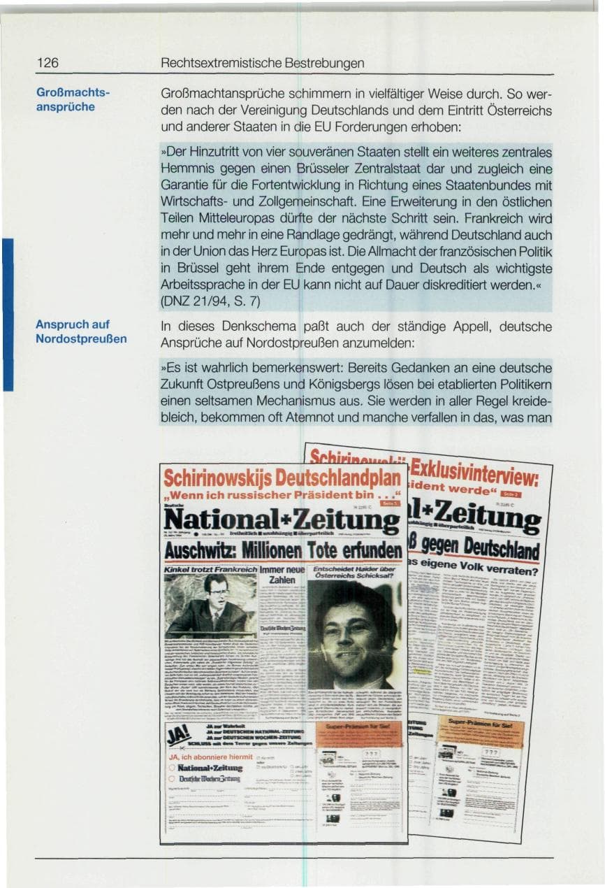 Seite 126 des Verfassungsschutzbericht 1994 Bund