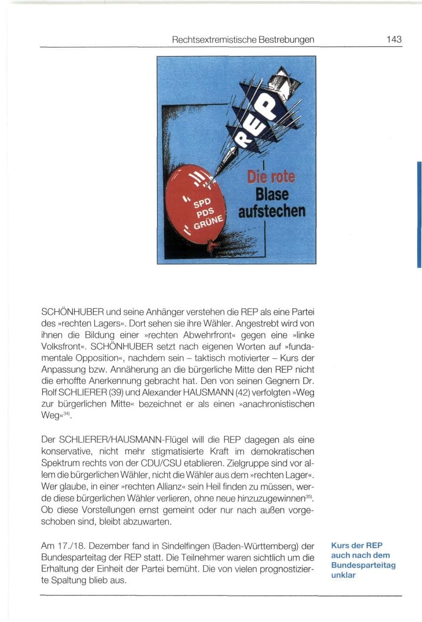 Seite 143 des Verfassungsschutzbericht 1994 Bund