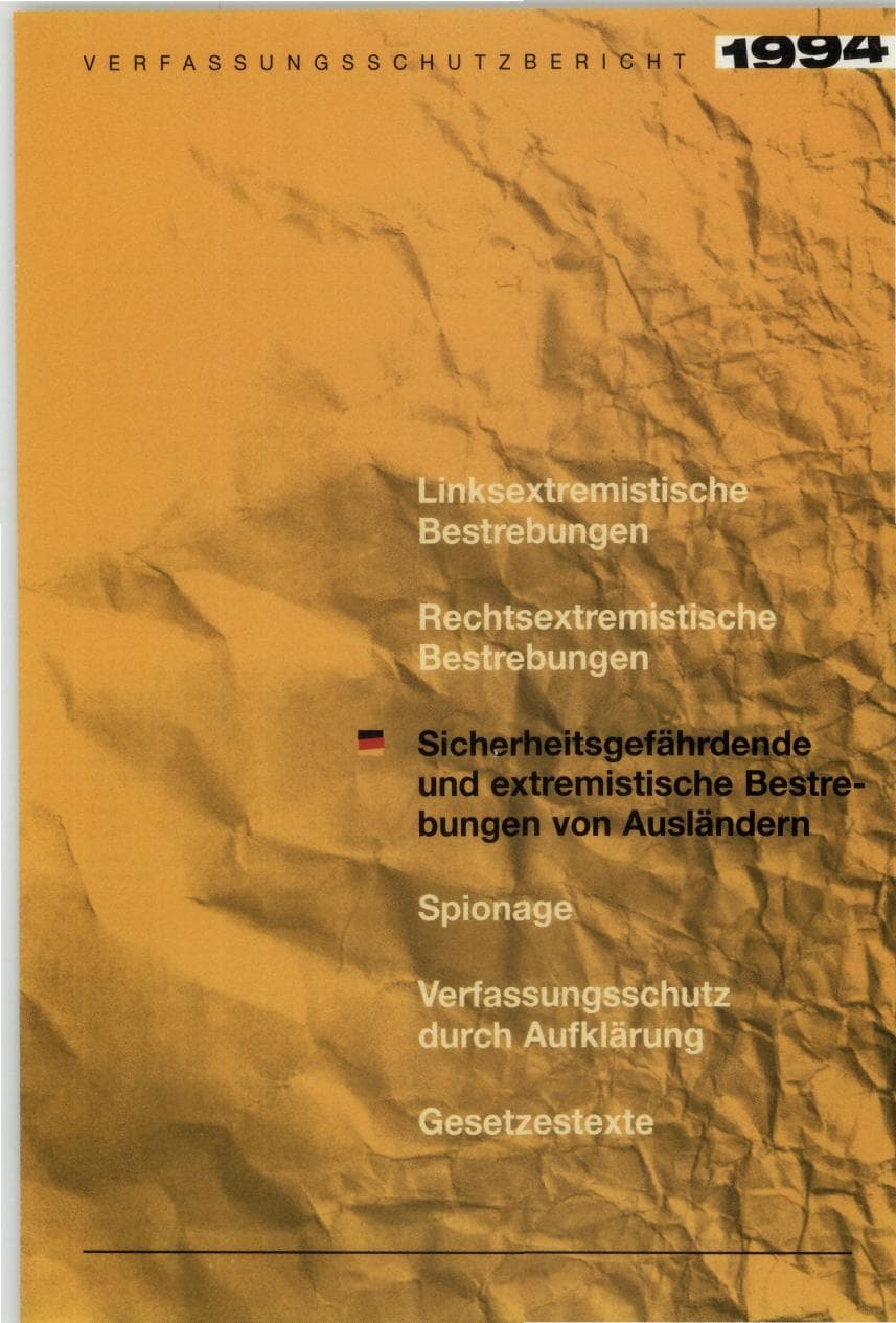 Seite 173 des Verfassungsschutzbericht 1994 Bund