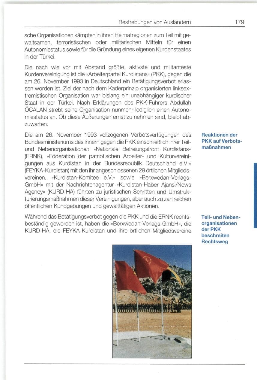 Seite 179 des Verfassungsschutzbericht 1994 Bund