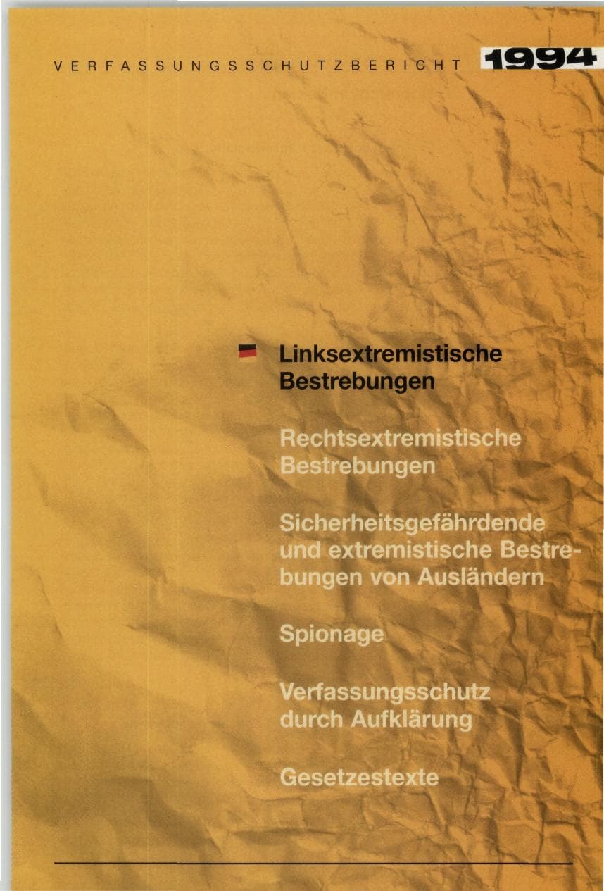 Seite 19 des Verfassungsschutzbericht 1994 Bund